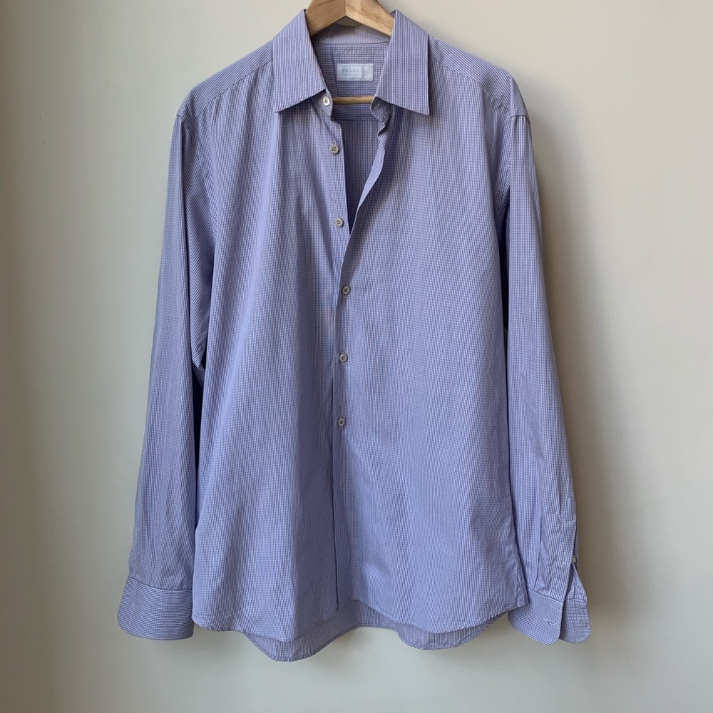 Prada Mens Lavender Dress Shirt